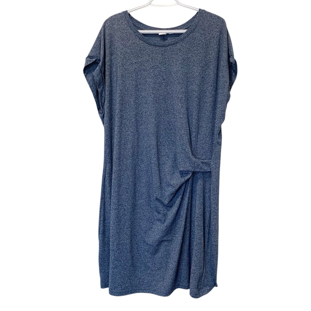 GAP | Heather Blue Dolman Sleeve Dress Size XXL Twist Detail at Waist